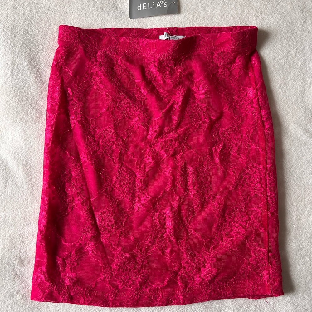 dELiA*s Red Lace Skirt